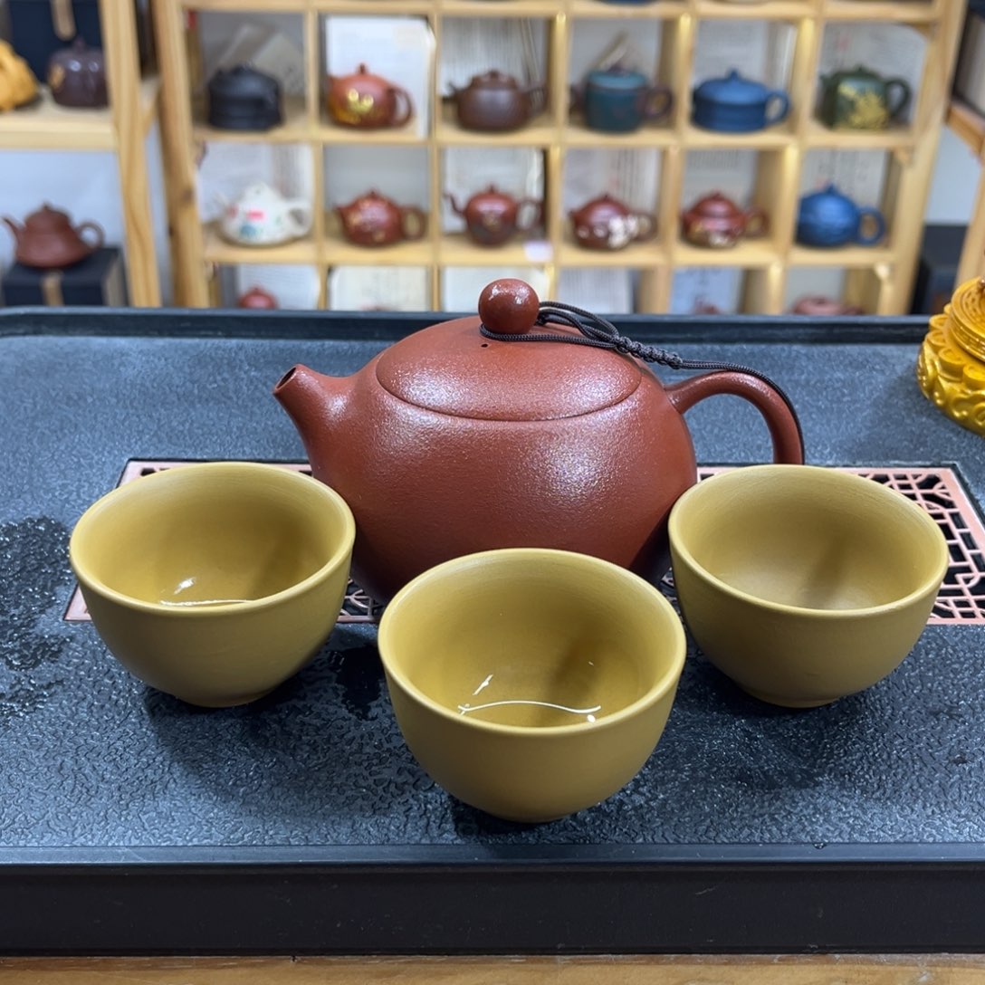 紫砂紫砂林朝晖橘皮西施（一壶三杯）