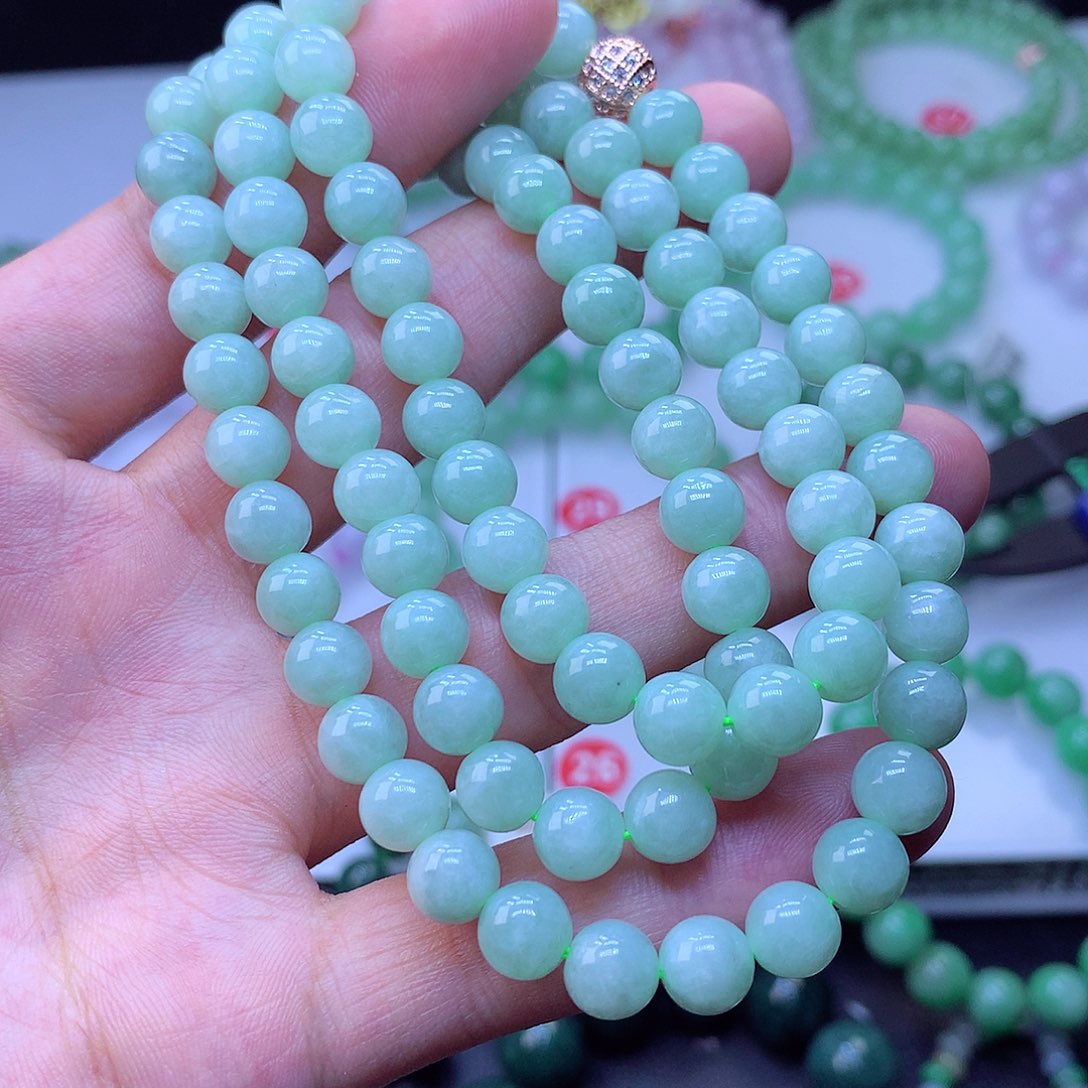 翡翠未镶嵌毛衣链