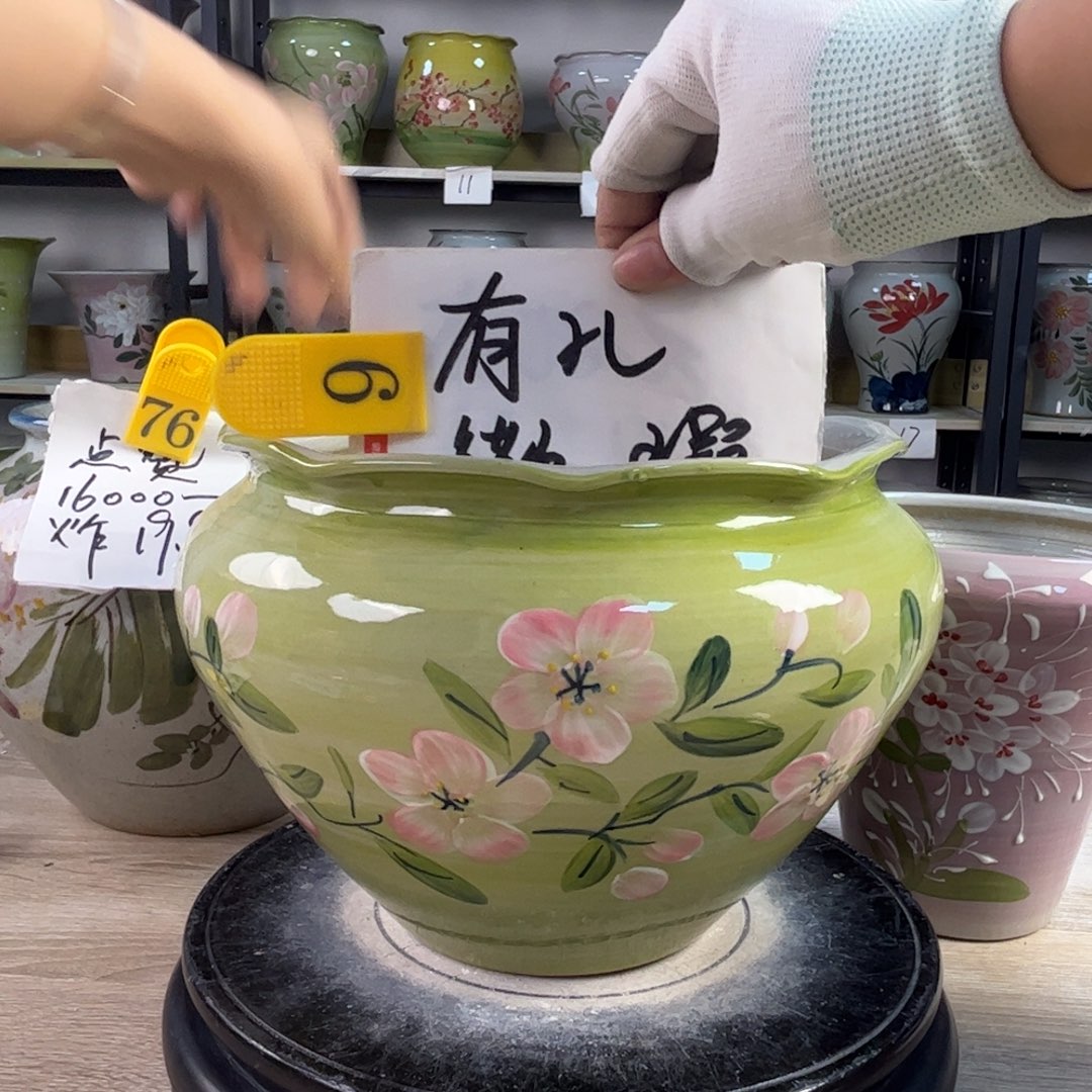 罐一**闪1tc景德镇陶瓷花盆