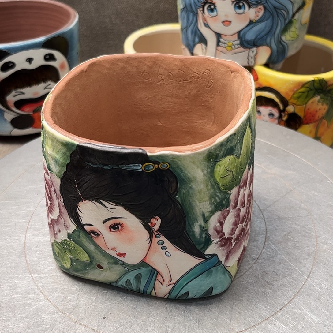 紫砂花盆人物福利