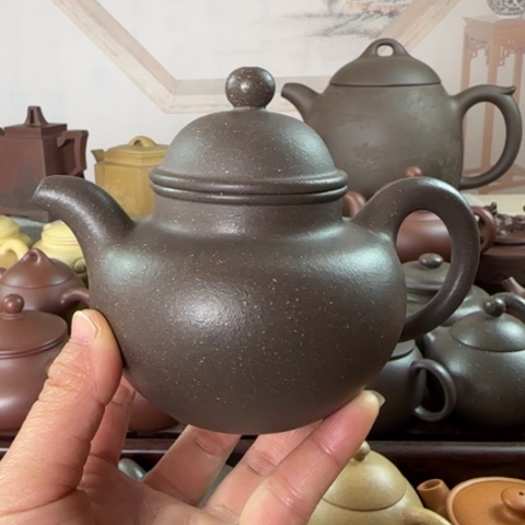 紫砂茶壶梨皮天青280cc