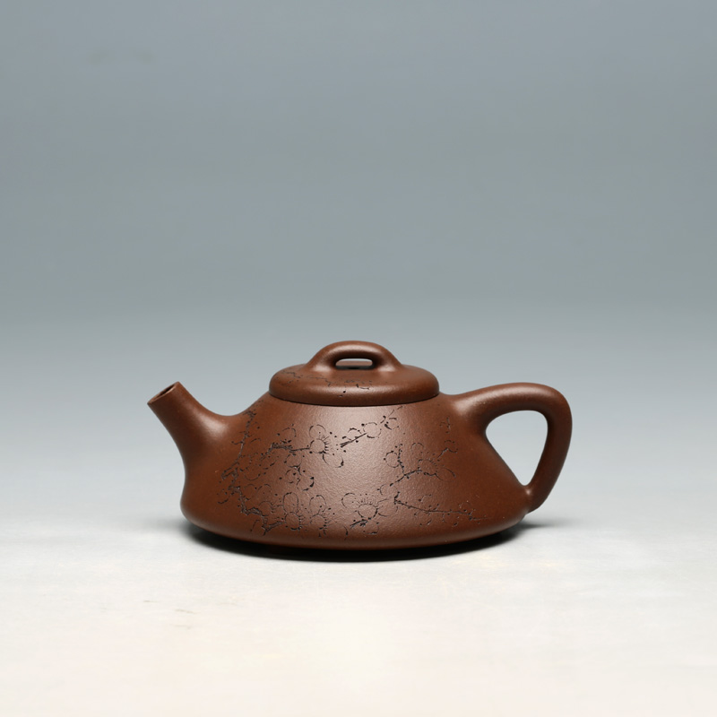 周倩全手工文瓢 220CC石瓢 储亚军刻底槽清明理茶艺 宜兴紫砂壶