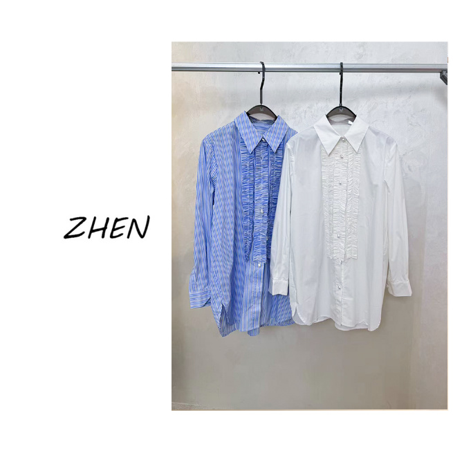 【ZHEN】25K01034 2025新款修身显瘦气质小众设计师款长袖T恤打底