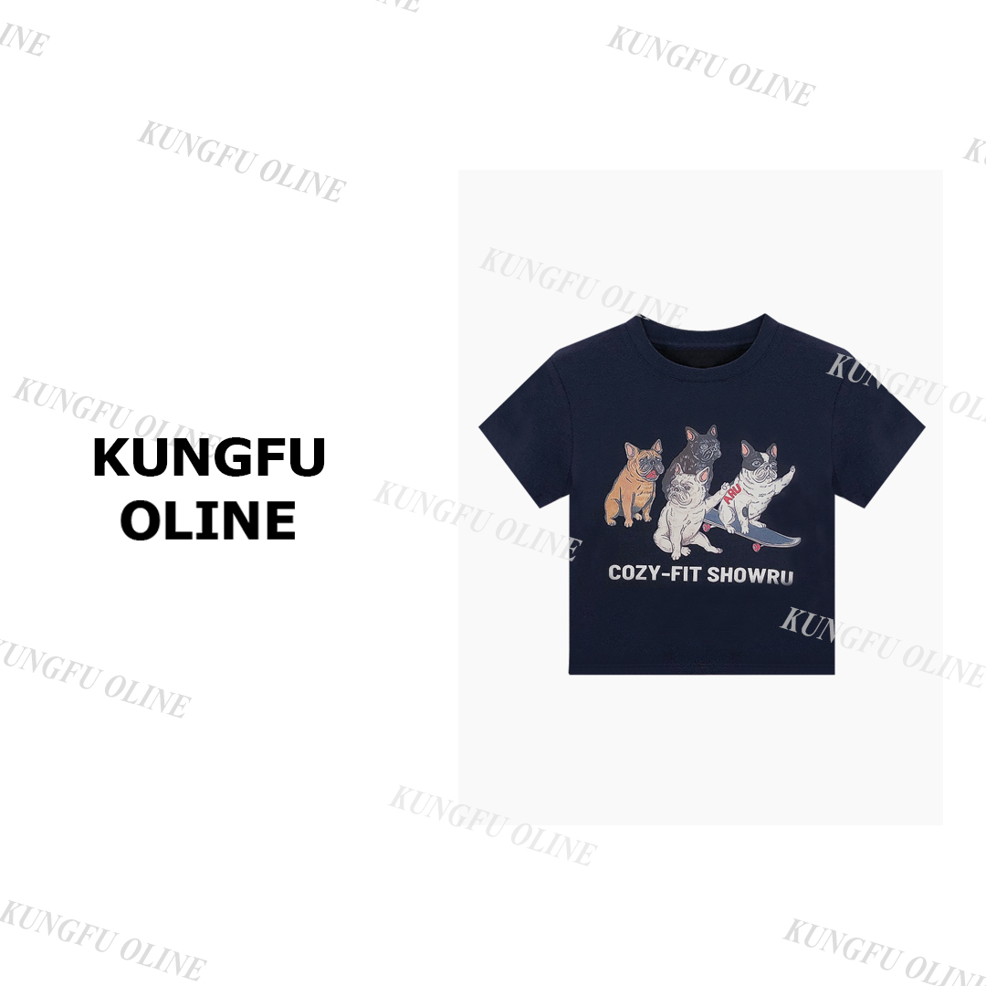 【滑板小狗】T4147春款复古提花高级百搭设计师短袖2025上衣新