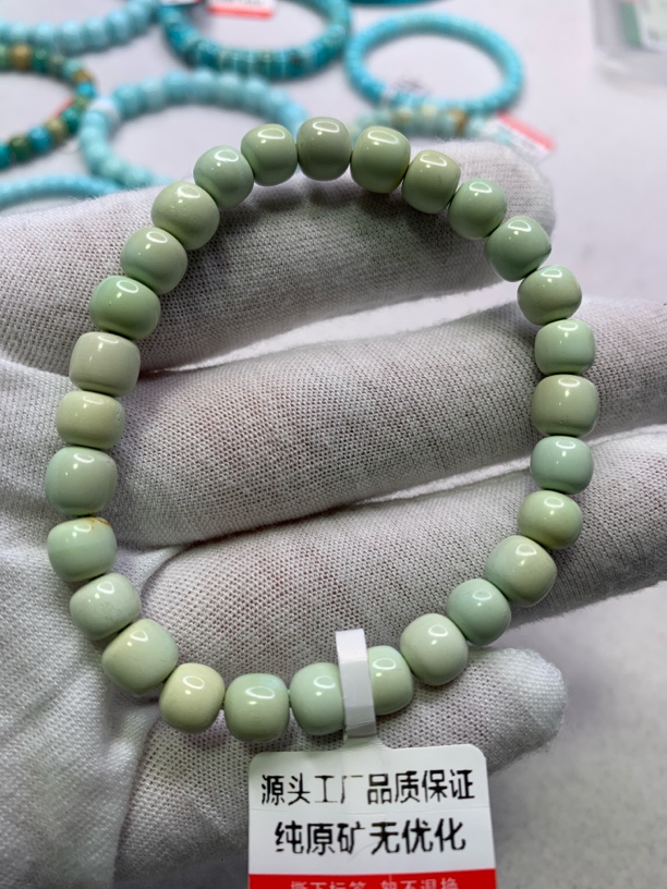 天然原矿绿松石单圈