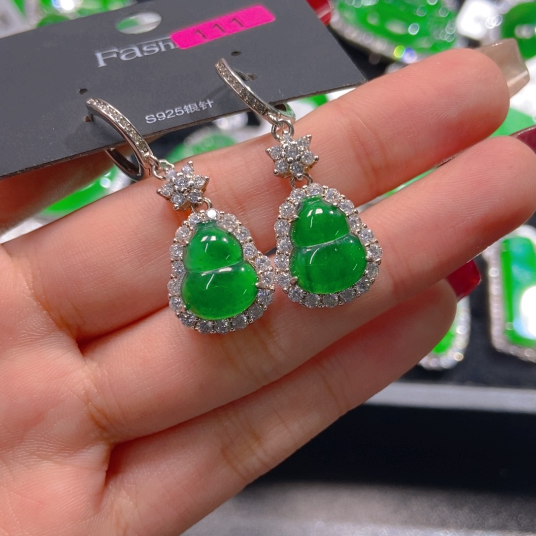 翡翠吊坠(不含链)银S925镶嵌