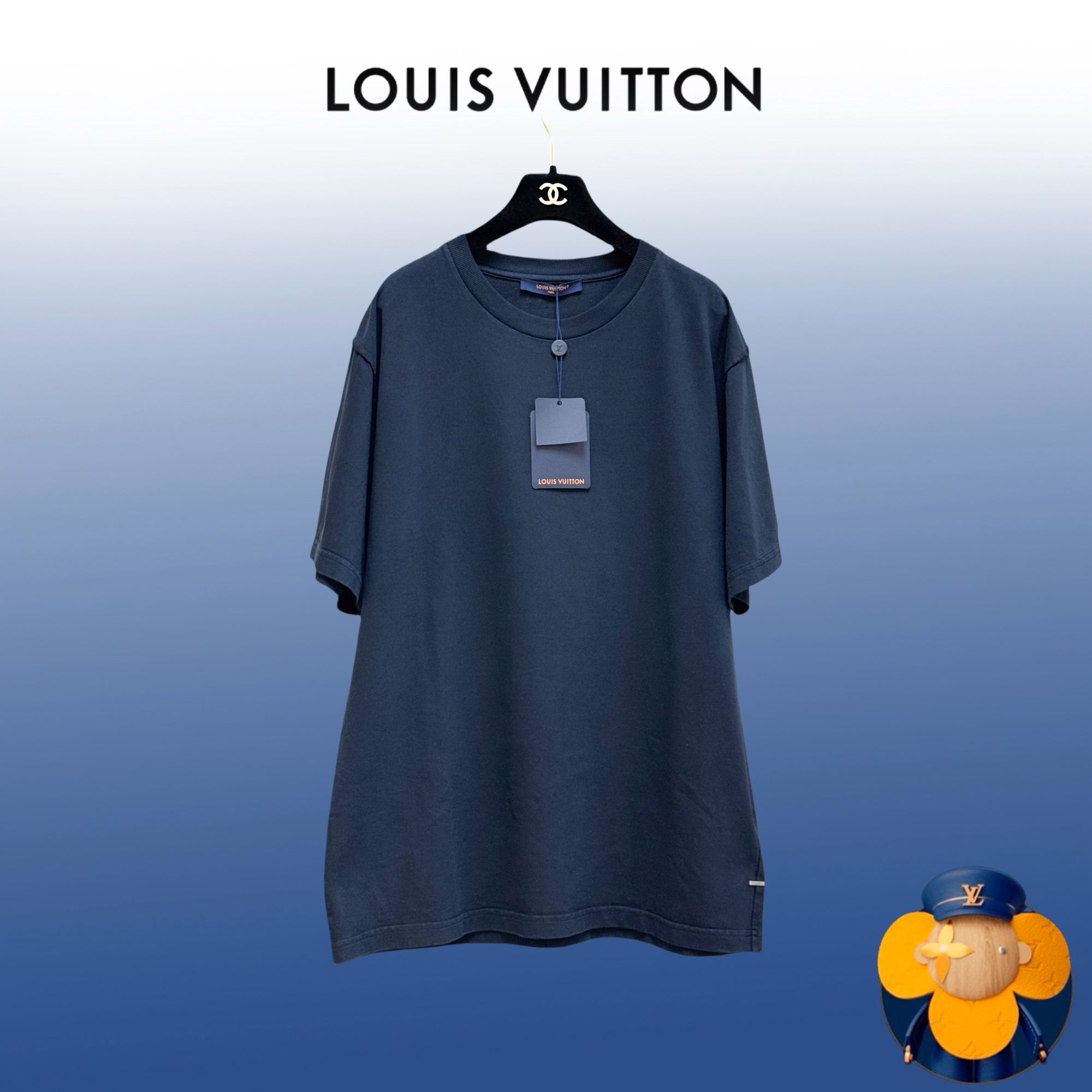 99新 LouisVuitton/路易威登 xl码深蓝色短袖T恤