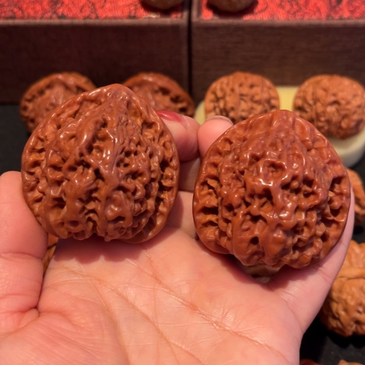 吊坠文玩核桃麒麟纹官帽