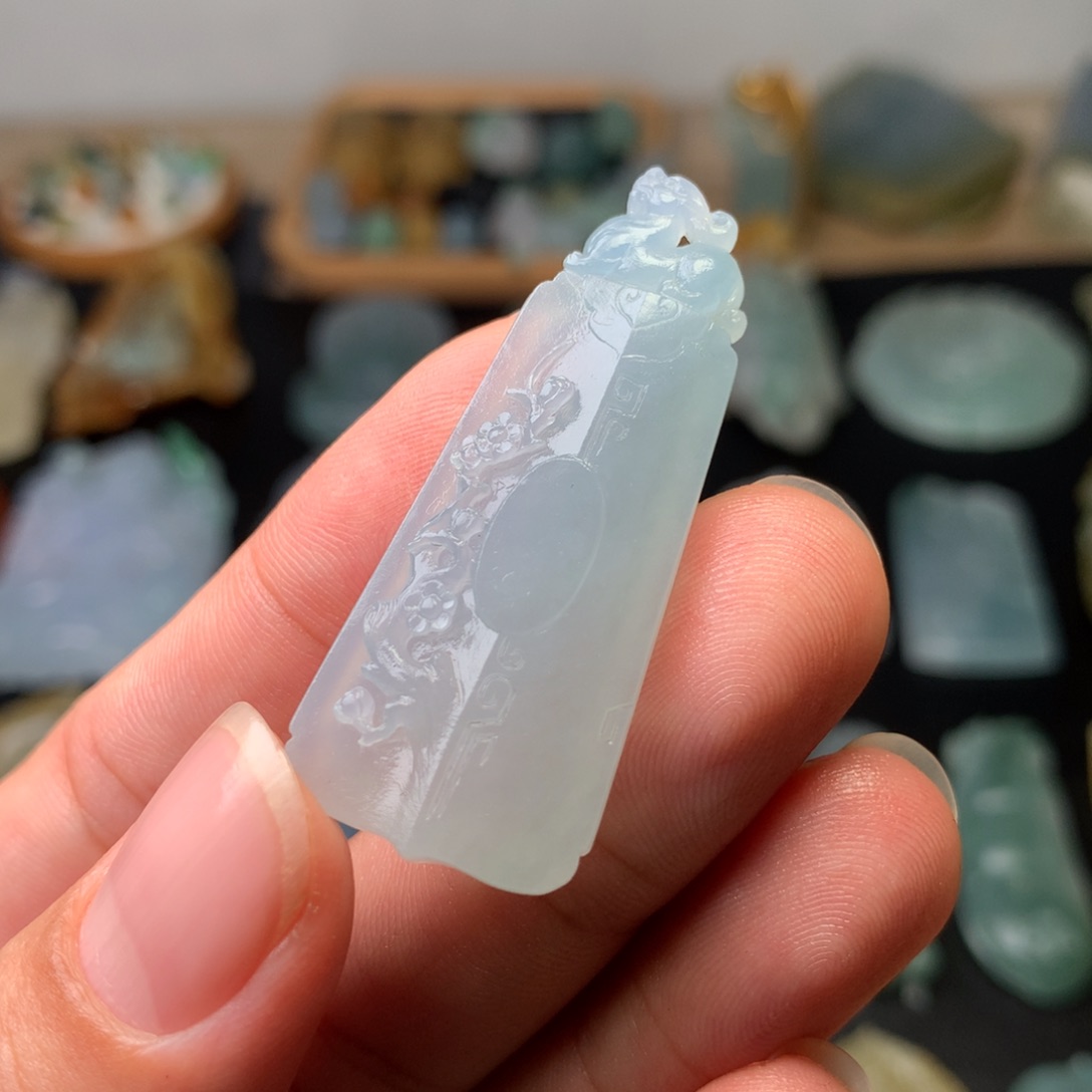 定制翡翠未镶嵌无事牌