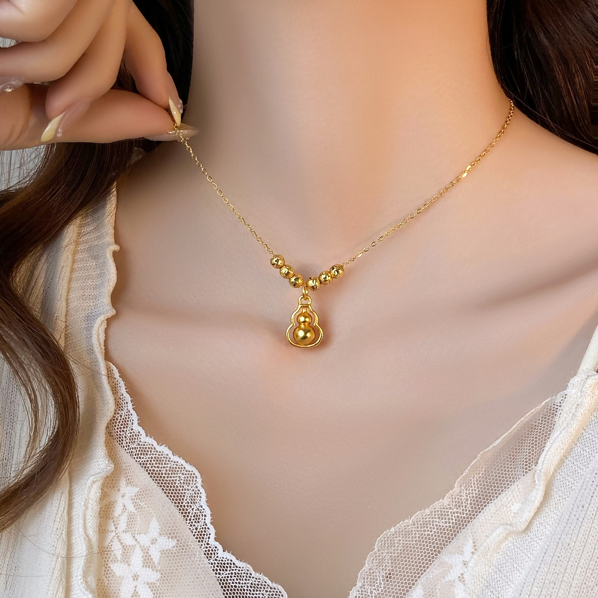 新中式葫芦项链女款气质轻奢时尚百搭颈链