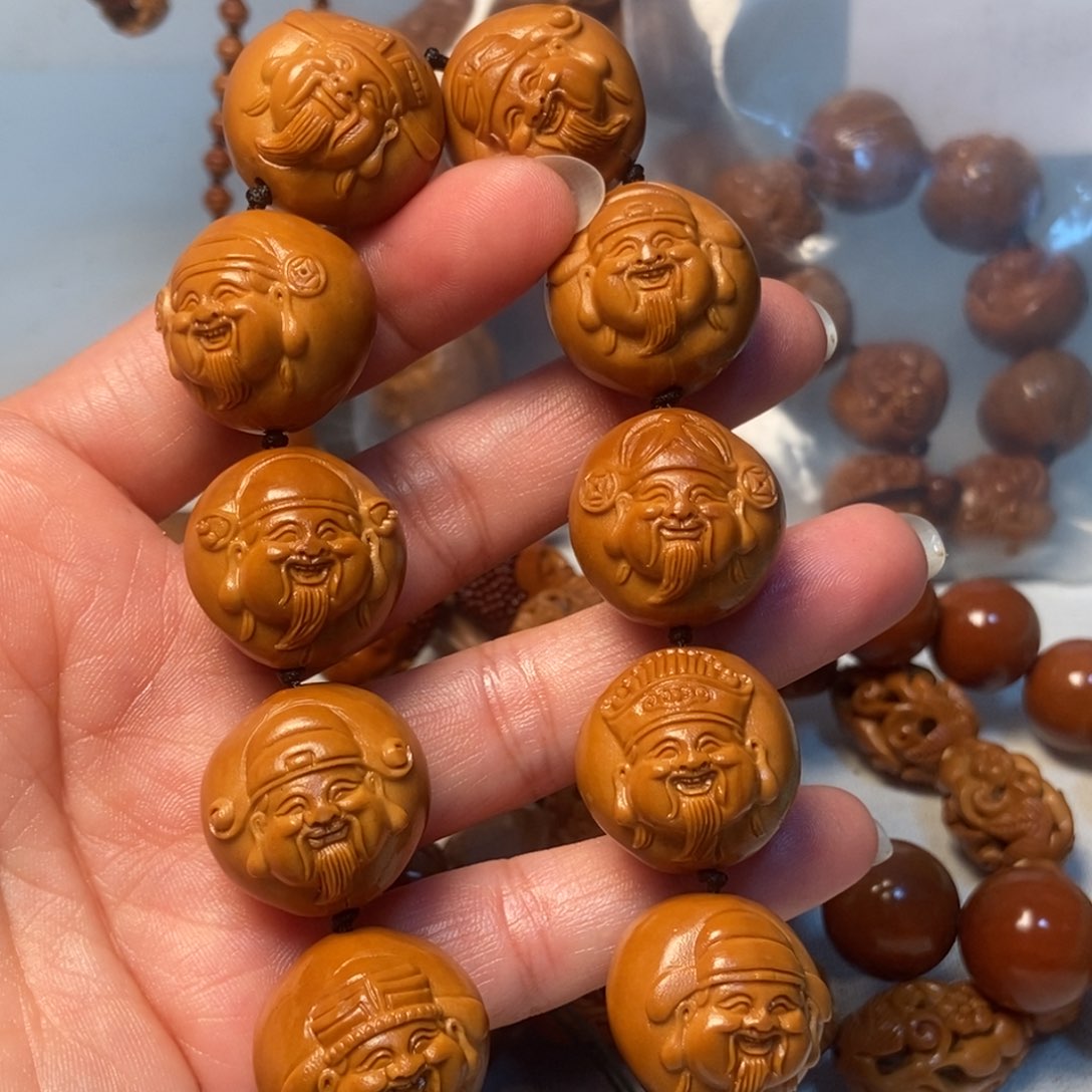 橄榄核手串/手链好彩头财神头22