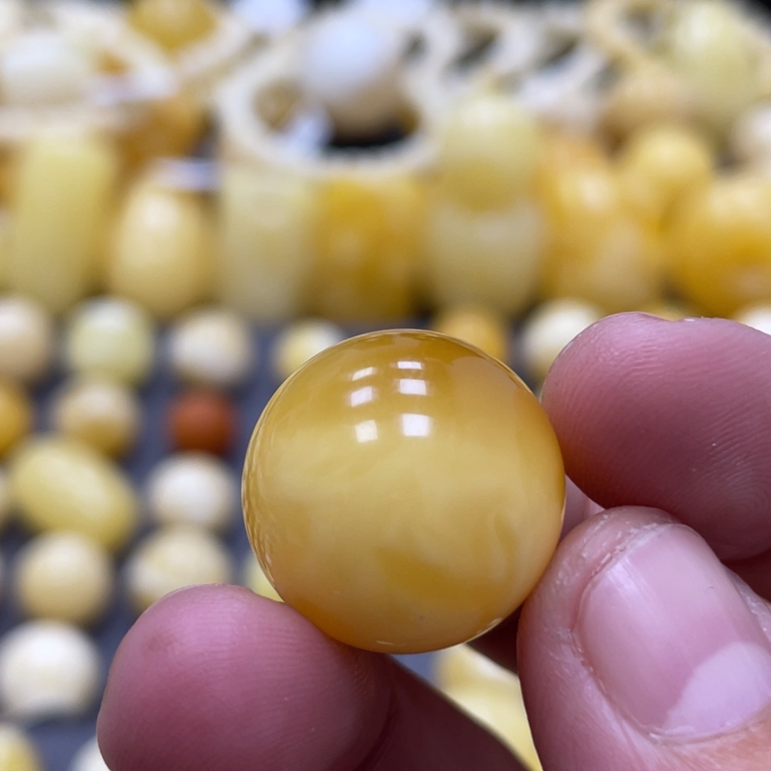 蜜蜡未镶嵌裸石19.5mm