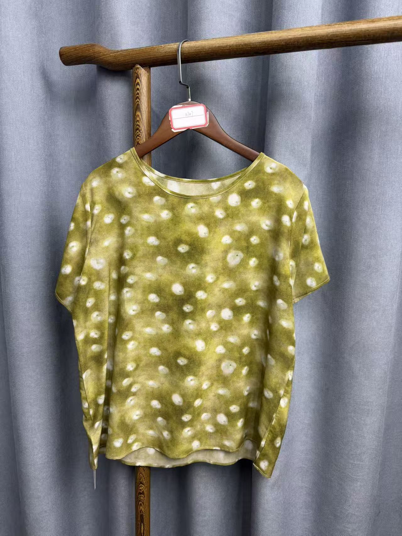 夏季新款气质时尚百搭桑蚕丝短袖T恤女k749