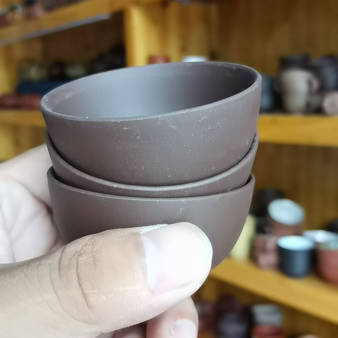 茶杯紫砂早期紫泥客杯