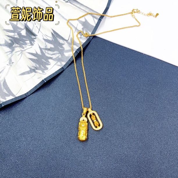 铜合金项链 【萱妮】精工版金刚杵貔貅潮流时尚百搭坠链