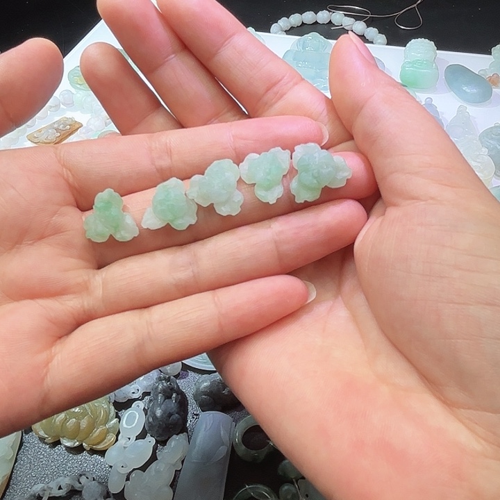定制翡翠未镶嵌天然缅甸翡翠A货花开富贵不退不换