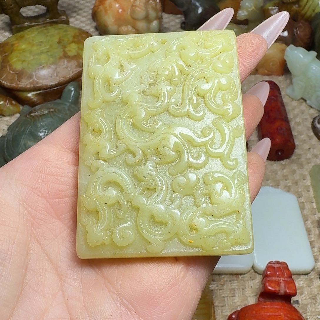 白玉菩提吊坠挂件