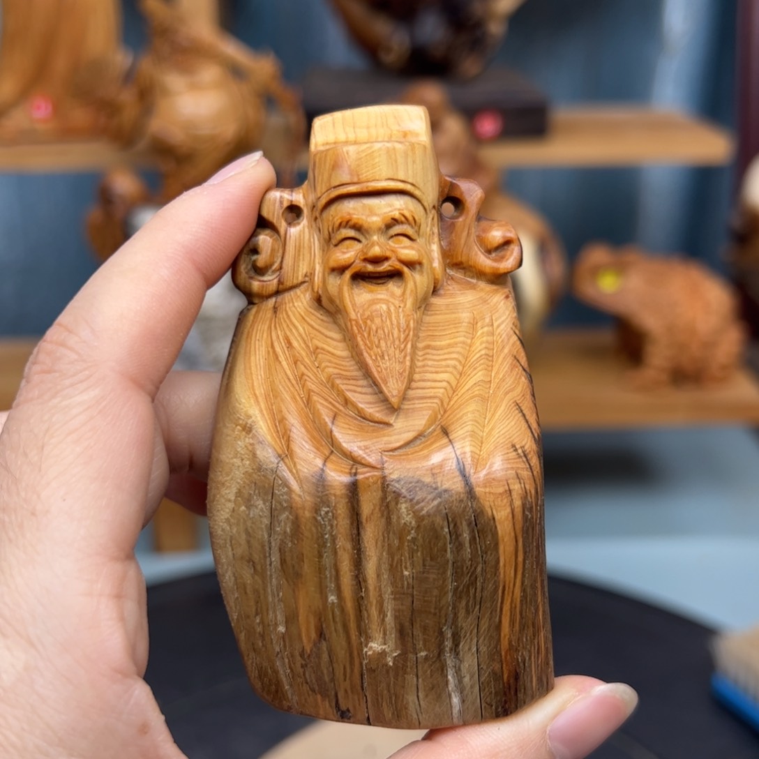 木崖柏木摆件手把件