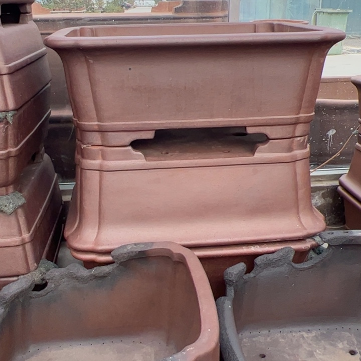 朽***木紫砂花盆高温窑变90