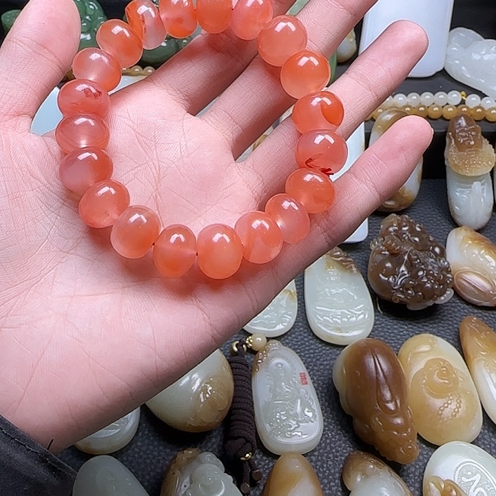 南红玛瑙未镶嵌手链