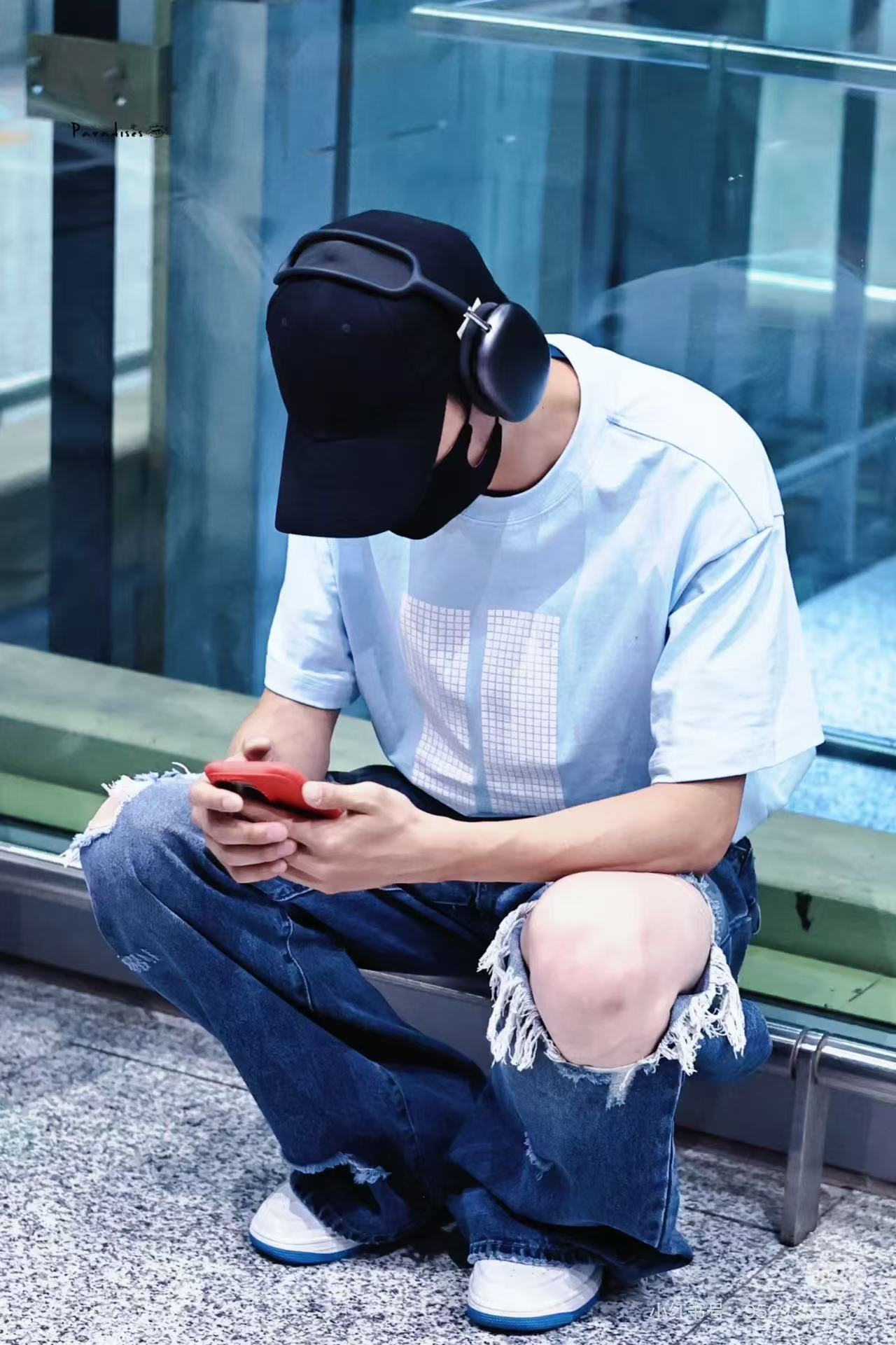 hold门马赛克款三色短袖（剪标默认微瑕）