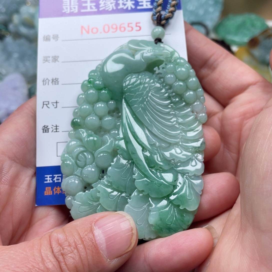 翡翠挂件未镶嵌翡翠玉缘吊坠挂件