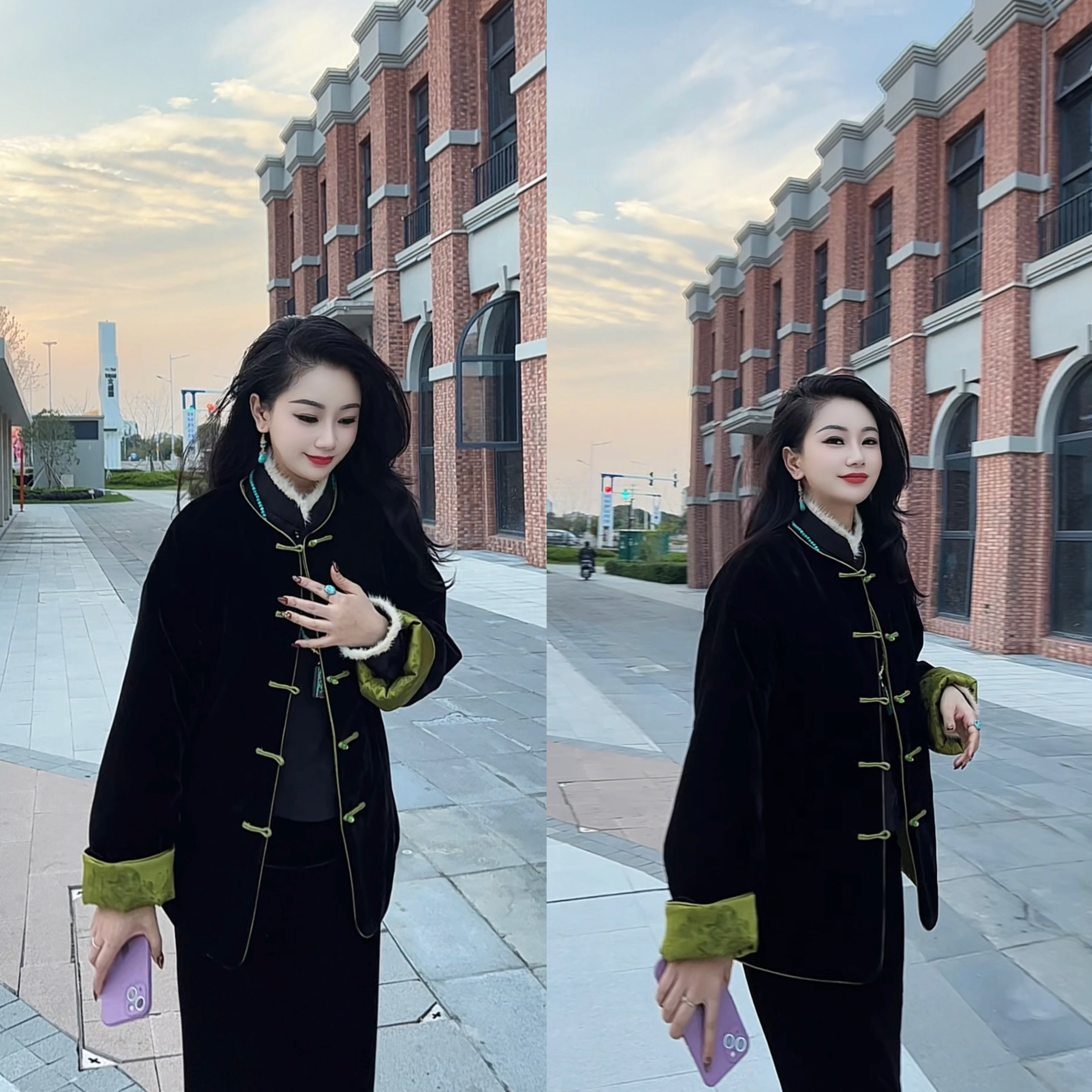 7155（夹棉）新中式女装外套 中国风唐装时尚秋冬女式上衣