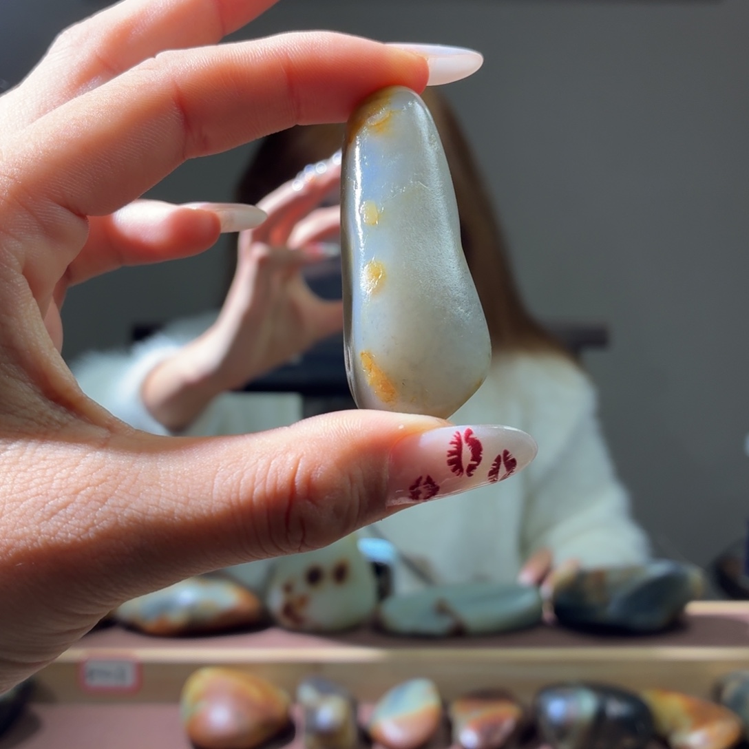 和田玉未镶嵌挂件44.5