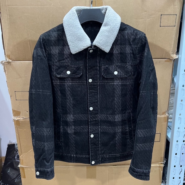 8177撤柜H剪标翻领秋冬羊毛聚能棉可拆卸毛领保暖外套男士棉服