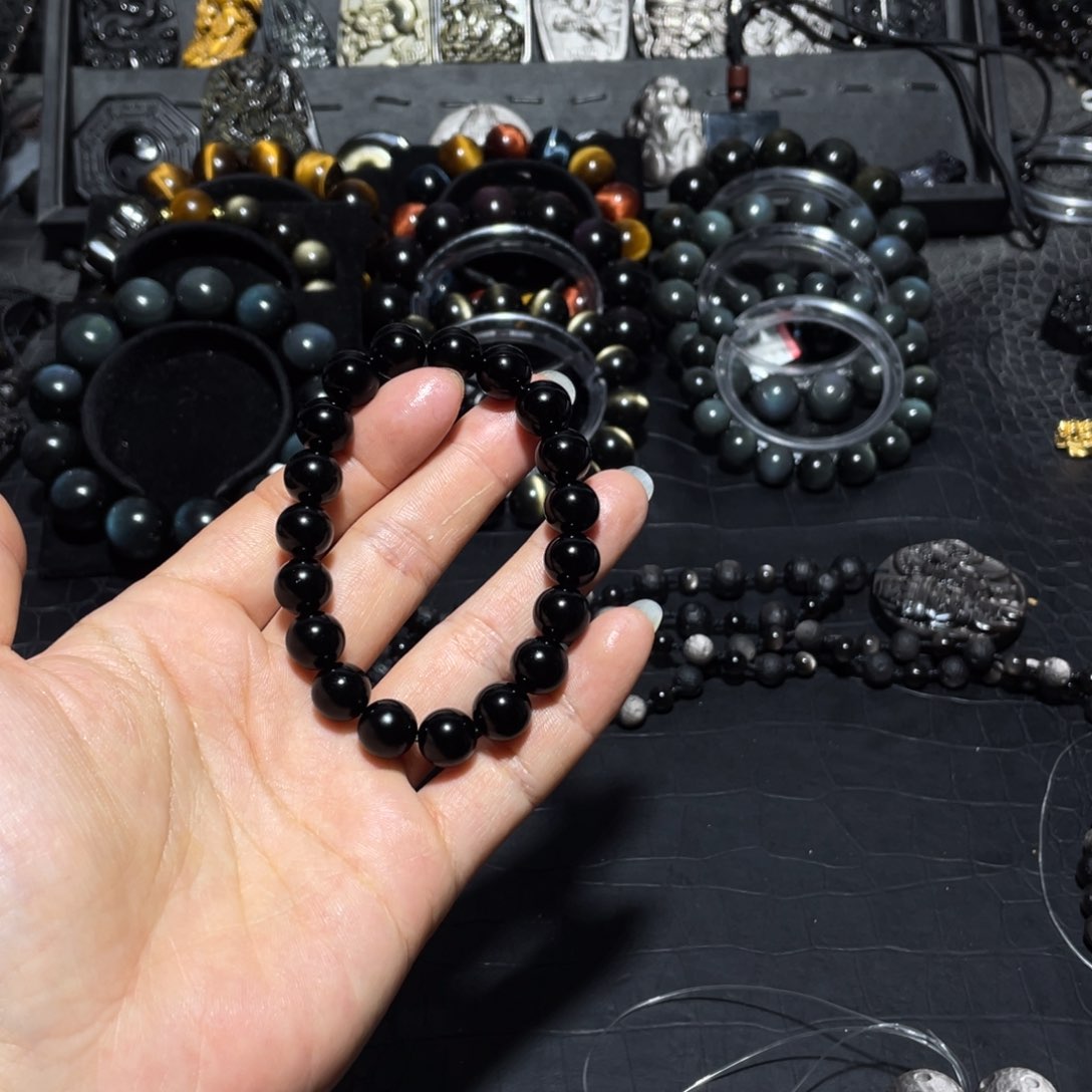 黑曜岩珠宝奇石未镶嵌冰*