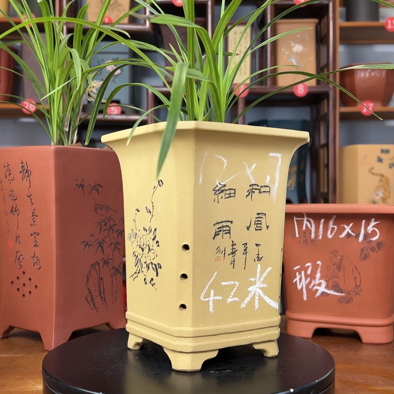 【闪购商品】紫砂花盆周之夏精品紫砂花盆