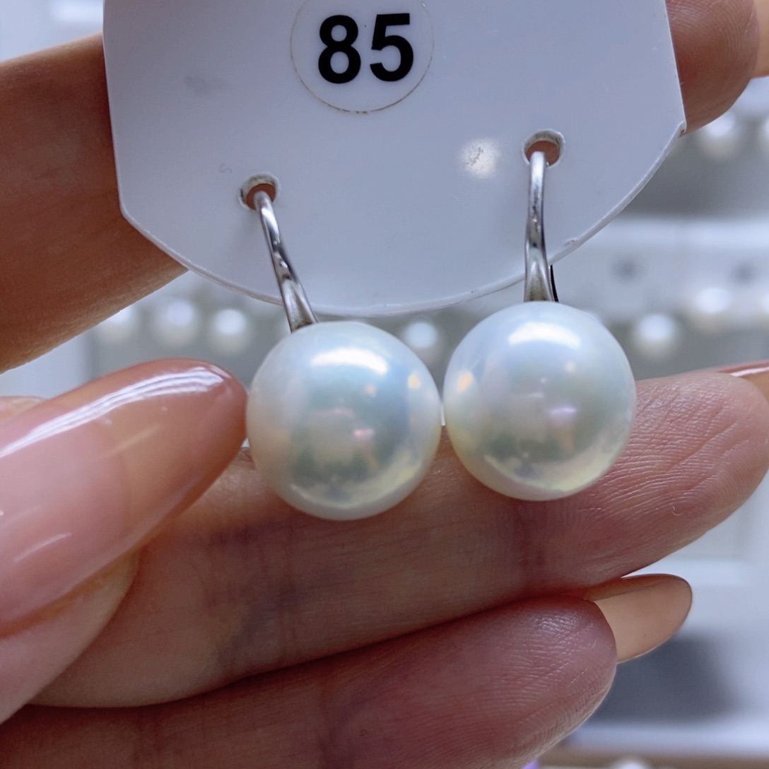 淡水珍珠耳饰银S925镶嵌