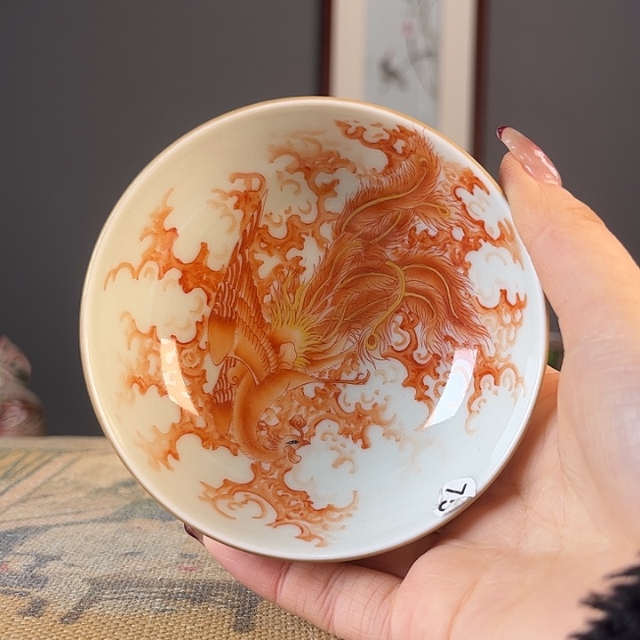 杯景德柴烧茶杯多人