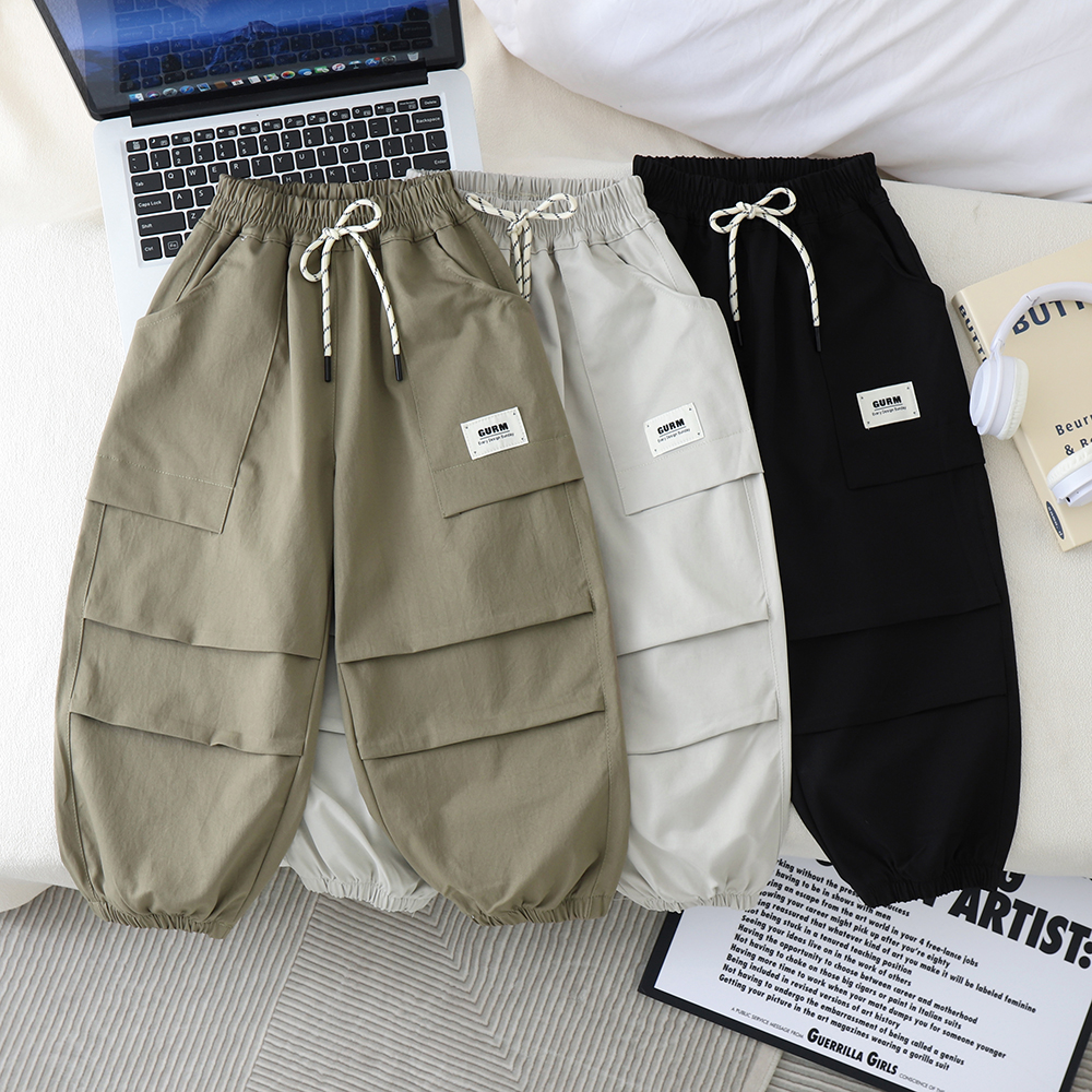 男童工装裤春季新款中大童休闲长裤洋气百搭时尚裤子春秋运动