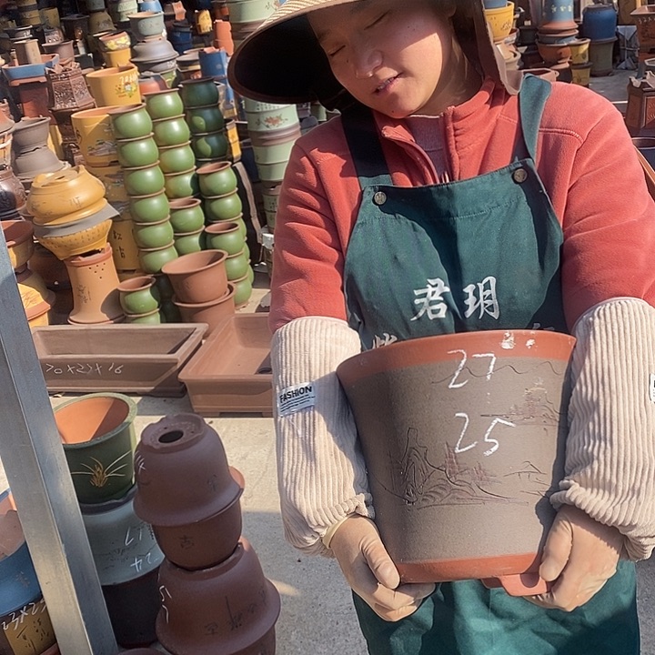 紫砂花盆紫砂花盆