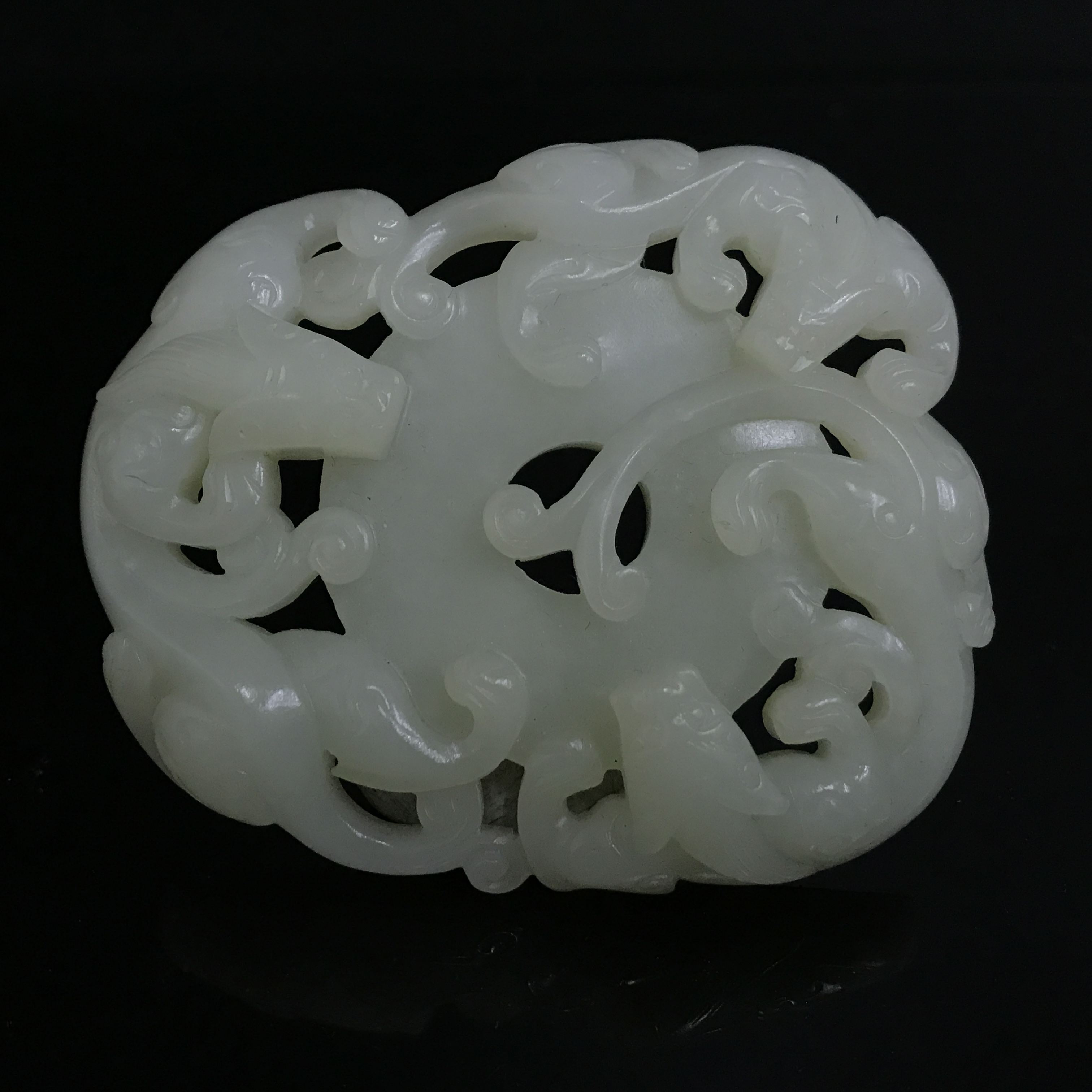 清中期和田玉螭龙纹佩/518213/收藏/传承/【友谊文物商店】