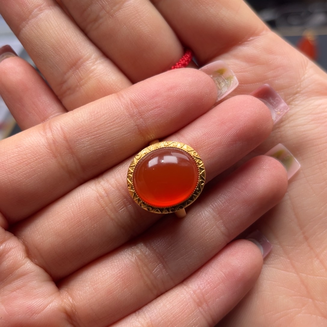 南红玛瑙戒指未镶嵌