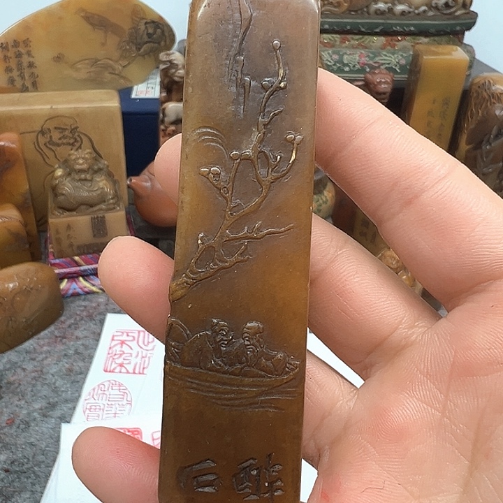 用***3昌化石印石手工制作工艺精湛