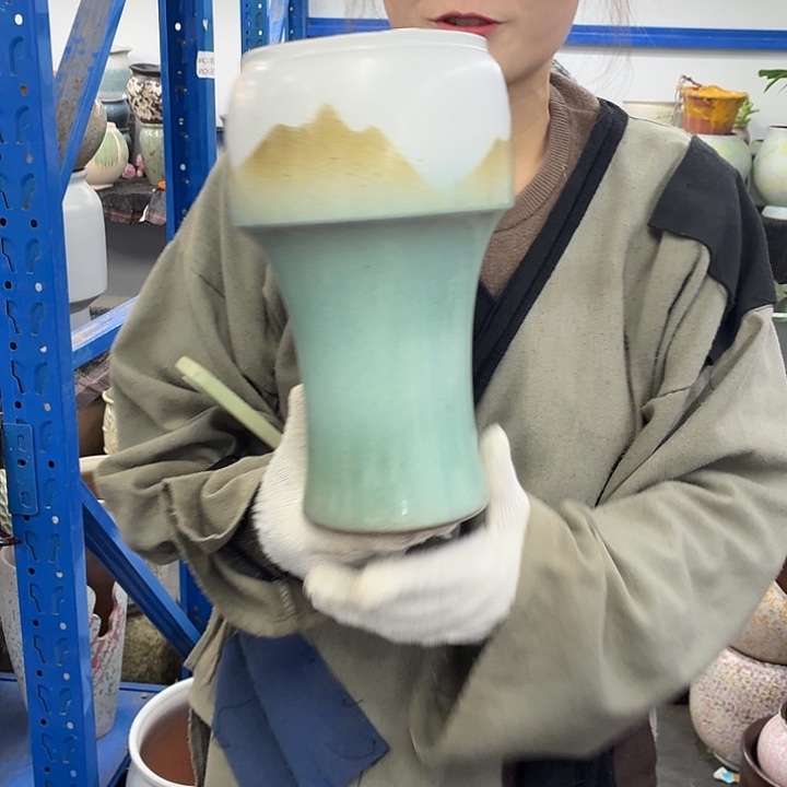 14×27 -粗陶花盆有孔-买买买