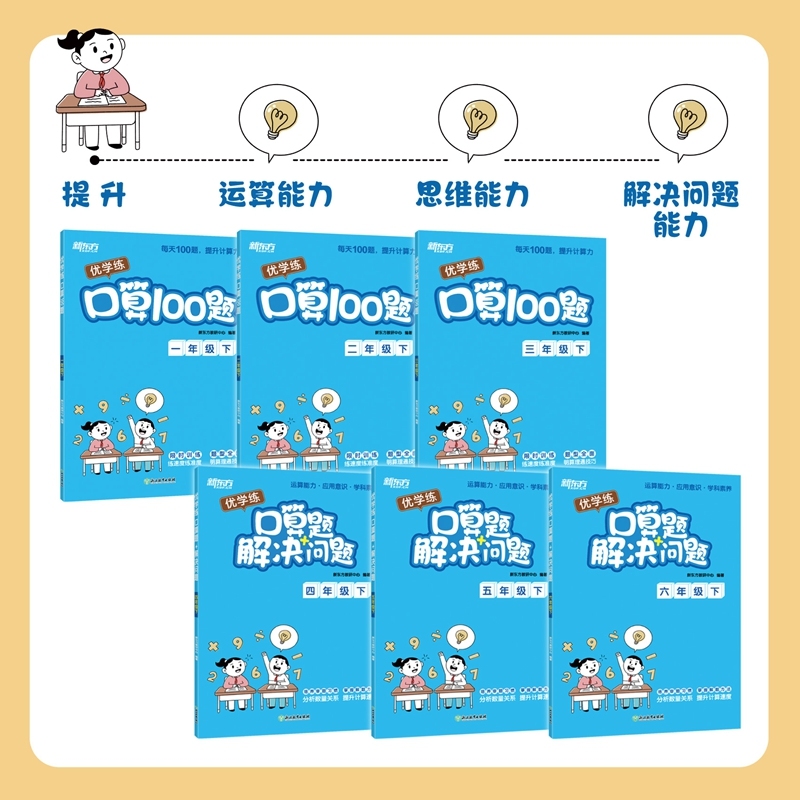 小学口算100题1-6年纪，限时训练，题型全面