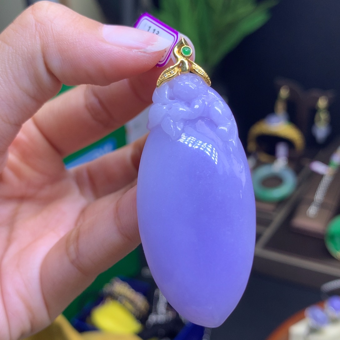 【闪购商品】翡翠颈饰18K金镶嵌翡翠