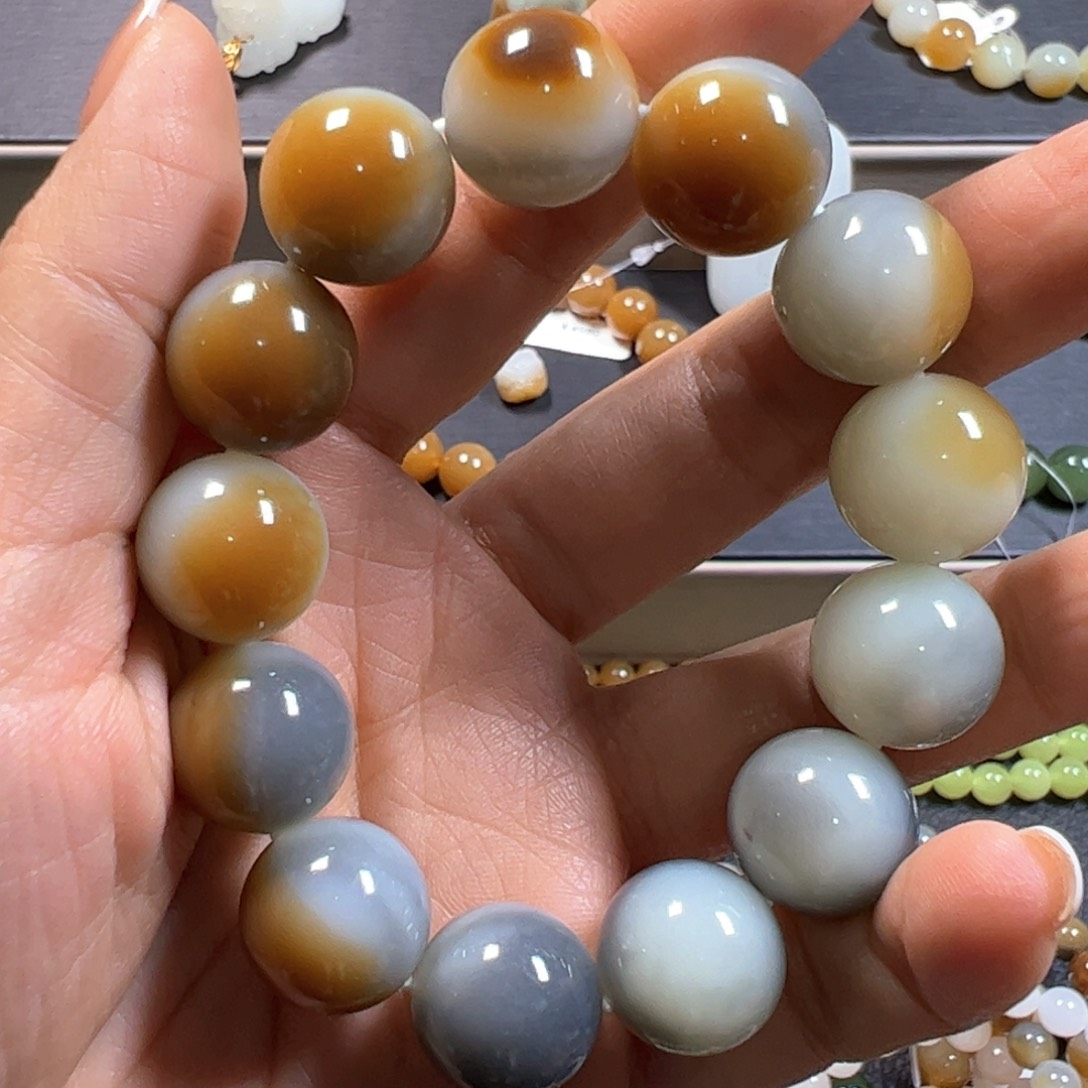 和田玉手链未镶嵌喜**1