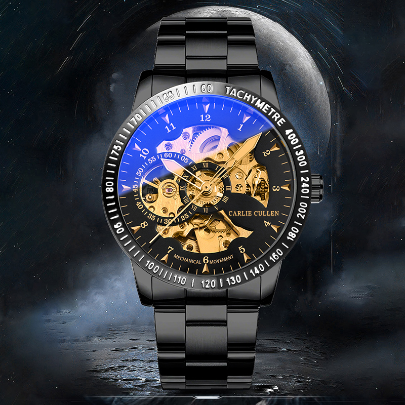 幻影系列男款夜光防水镂空全自动机械奢华腕表-8055