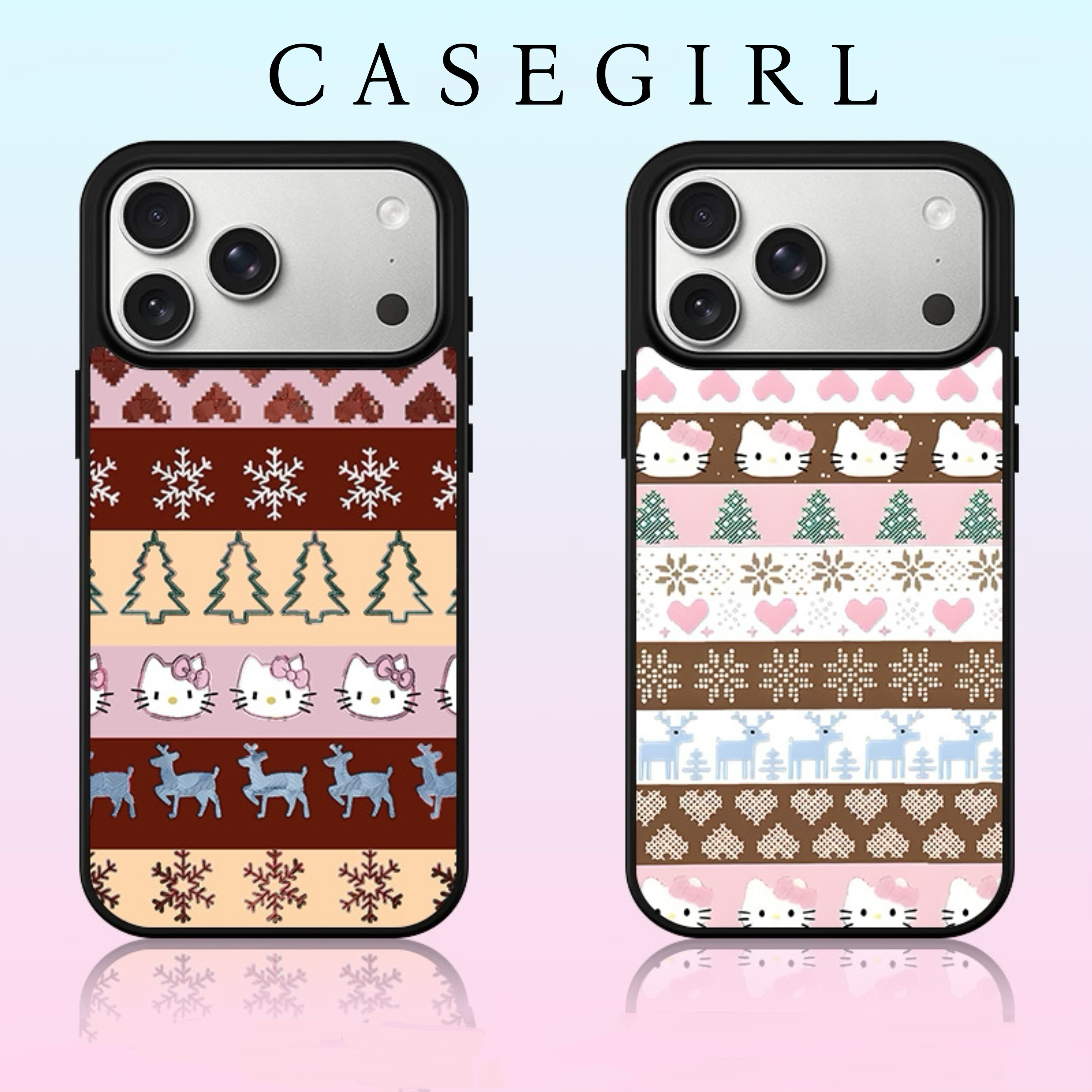 秋冬新款圣诞KT适用苹果17promax滴胶手机壳iPhone16pro防摔15/14