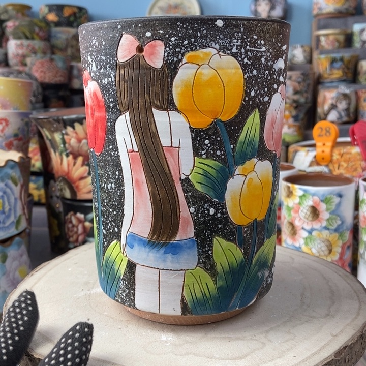 红陶景德镇艺术手绘作品