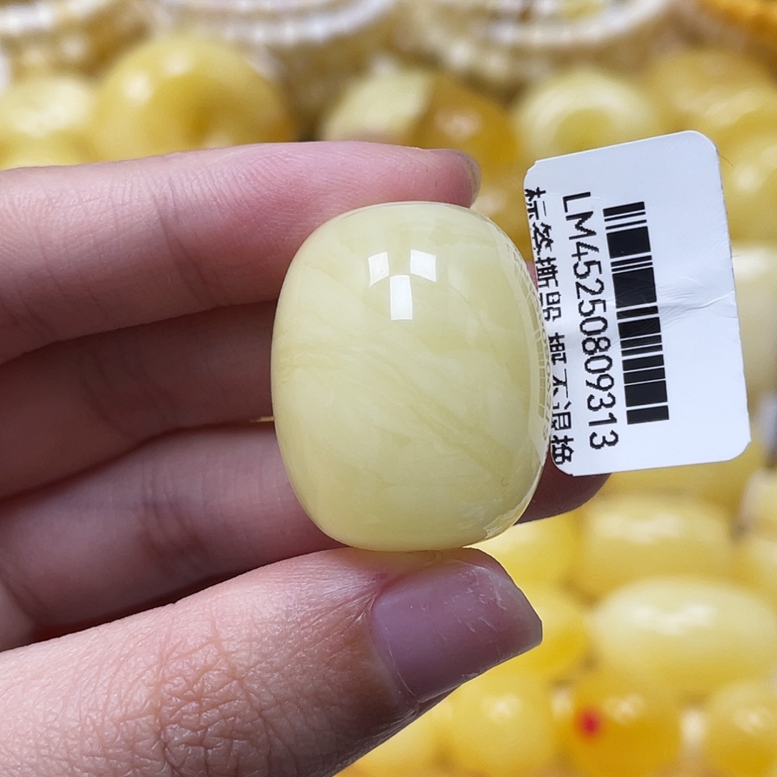 琥珀未镶嵌裸石21*25.9mm桶珠