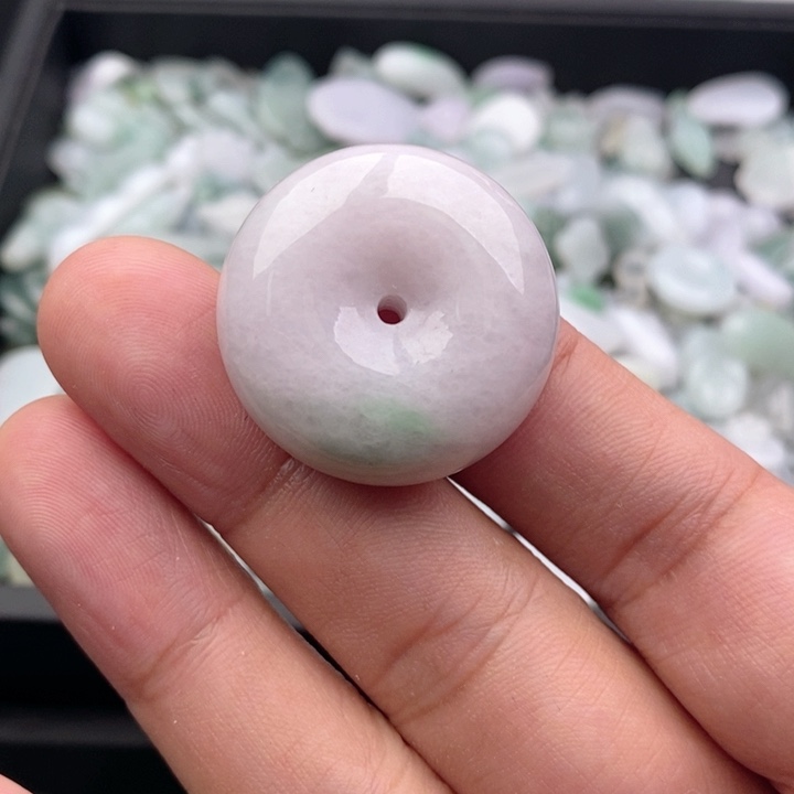 ٩***۶翡翠18K金镶嵌吊坠(不含链)