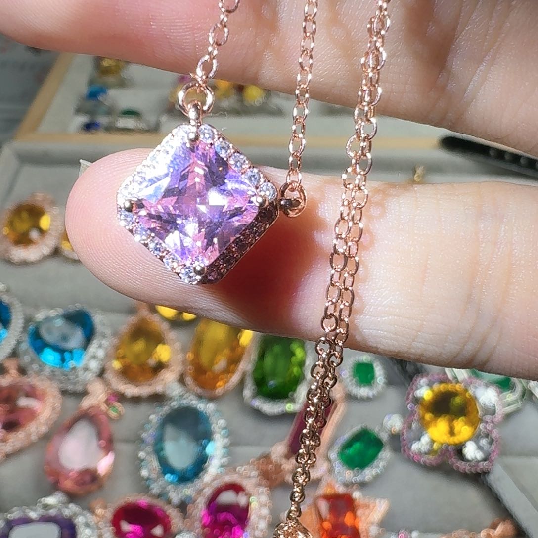 托帕石耳饰银S925镶嵌