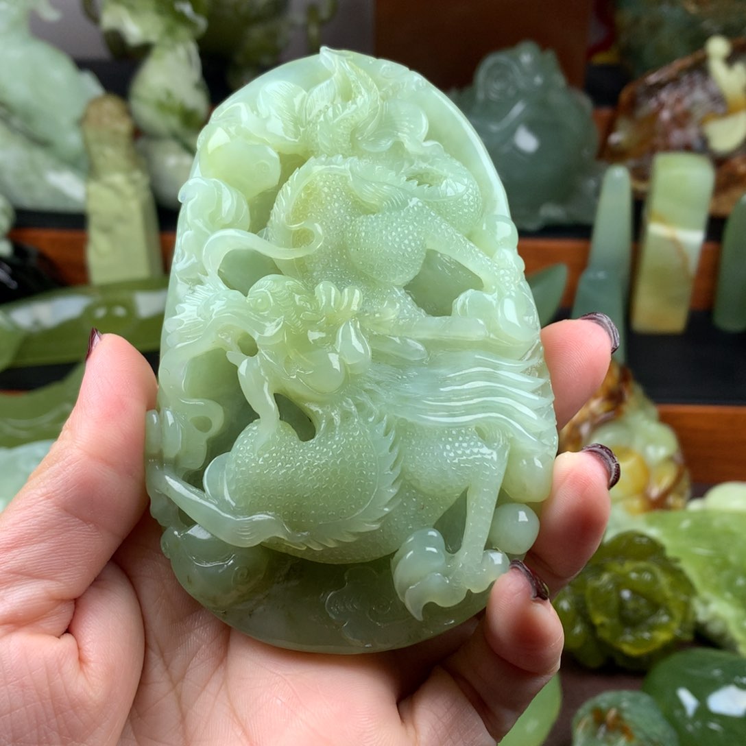 岫玉未镶嵌手把件