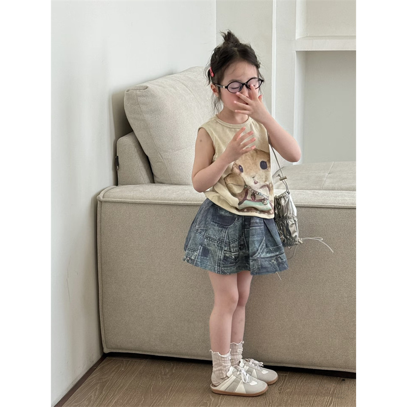 AC423~VOVO·25夏~牛仔半身裙9003